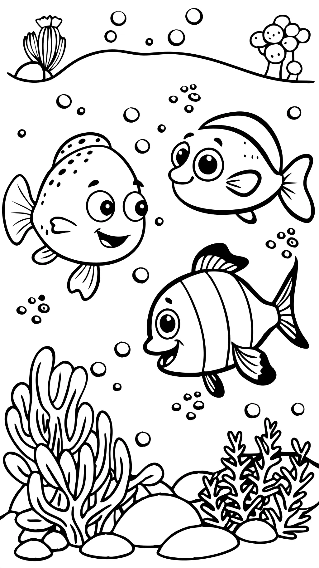 Páginas para colorear de Dory Nemo